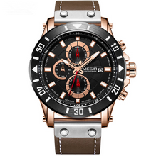 Load image into Gallery viewer, Fashion Sports Timing Leather Wild Men's Quartz Watch
