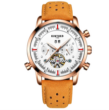 Load image into Gallery viewer, Leather Strap Men's Watch With Large Dial
