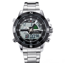 Load image into Gallery viewer, Men's Multi-function LCD Alarm Clock Luminous Quartz Watch