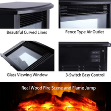 Load image into Gallery viewer, Electric Fireplace Heater LED Flame Effect Stove
