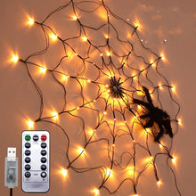 Load image into Gallery viewer, Halloween Led Spider Web String Light 5v Remote Control