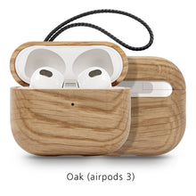 Load image into Gallery viewer, Back Cover Solid Wood Bluetooth Earphone Case