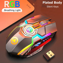 Load image into Gallery viewer, Color Wireless Gaming RGB Rechargeable Mute Button Mouse