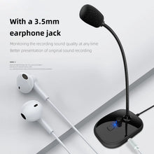 Load image into Gallery viewer, Gooseneck Computer Microphone USB Sound Card Monitor