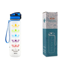 Load image into Gallery viewer, 1L Tritan Water Bottle With Time Marker Bounce Cover