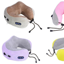 Load image into Gallery viewer, USB Charging U-shaped Massage Pillow