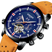 Load image into Gallery viewer, Leather Strap Men's Watch With Large Dial