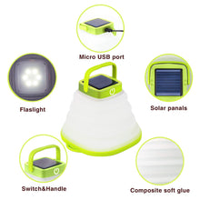 Load image into Gallery viewer, Collapsible Camping Light IP68 Waterproof Solar Foldable
