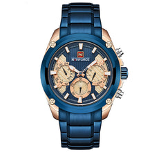 Load image into Gallery viewer, Men's Waterproof Quartz Watch With Steel Band