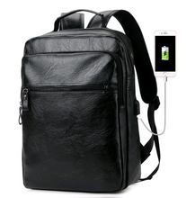 Load image into Gallery viewer, Men's Pu Large Capacity Computer Bag Travel Backpack