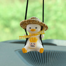 Load image into Gallery viewer, Car Pendant Cute Anime Little Duck Swing Rearview Mirror Ornaments