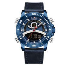 Load image into Gallery viewer, Leather Belt Men's Quartz Watch With Week Display