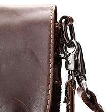 Load image into Gallery viewer, Brown Oil Wax Leather One Shoulder Messenger Bag
