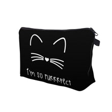Load image into Gallery viewer, Women's Cat Print Cosmetic Bag