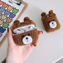 Load image into Gallery viewer, Plush Brown Bear Bluetooth Headset Case