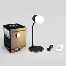 Load image into Gallery viewer, 3 IN 1 Desk Lamp With Qi Wireless Charger Bluetooth Speaker