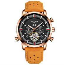 Load image into Gallery viewer, Leather Strap Men's Watch With Large Dial