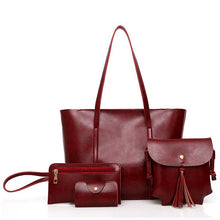 Load image into Gallery viewer, Oil Wax Leather Women's Handbag Shoulder Bag Sets