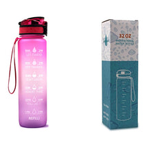 Load image into Gallery viewer, 1L Tritan Water Bottle With Time Marker Bounce Cover