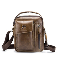 Load image into Gallery viewer, Men's Leather Solid Color Business Messenger Bag