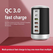 Load image into Gallery viewer, 6-port Cylindrical Adapter 65W High-power Fast Charge