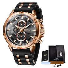 Load image into Gallery viewer, Men's Silicone Strap Sports Quartz Watch With Gift Box