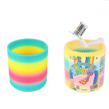 Load image into Gallery viewer, Rainbow Spring Coil Toys Plastic Folding Spring Coil Sports Game