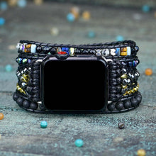 Load image into Gallery viewer, Retro Woven Watch Band Natural Stone Bead Strap Bracelet