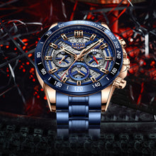 Load image into Gallery viewer, Men's Quartz Hollow Multifunctional Waterproof Watch