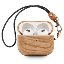 Load image into Gallery viewer, Back Cover Solid Wood Bluetooth Earphone Case