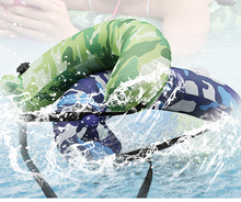 Load image into Gallery viewer, Half-circle Camouflage Swimming Ring Thickened Inflatable