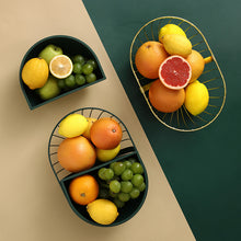 Load image into Gallery viewer, Metal Hollowed Out Fruit Vegetable Snack Tray Bowl Basket