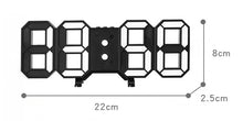 Load image into Gallery viewer, 3D Remote Control Black LED Electronic Stand Wall Clock