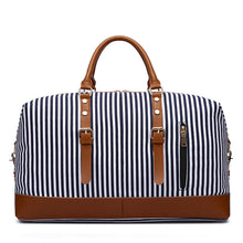 Load image into Gallery viewer, Large Striped Portable Canvas Travel Bag