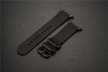 Load image into Gallery viewer, Nubuck Leather Three-Ring Pin Buckle Watch Strap