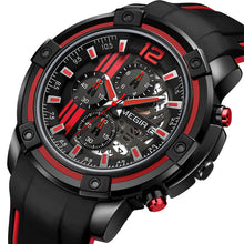Load image into Gallery viewer, Men's Hollow Calendar Fashion Big Dial With Silicone Belt