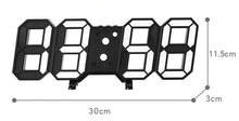 Load image into Gallery viewer, 3D Remote Control Black LED Electronic Stand Wall Clock