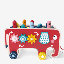 Load image into Gallery viewer, Toddlers Kids Wooden Pounding Bench Animal Bus Toys