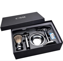 Load image into Gallery viewer, Double Edge Safety Shaving Razor Men Badger Hair Brush