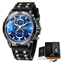Load image into Gallery viewer, Men's Silicone Strap Sports Quartz Watch With Gift Box