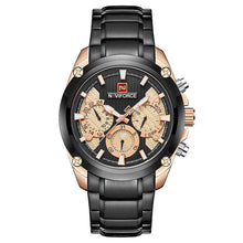 Load image into Gallery viewer, Men's Waterproof Quartz Watch With Steel Band