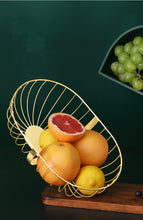 Load image into Gallery viewer, Metal Hollowed Out Fruit Vegetable Snack Tray Bowl Basket