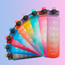 Load image into Gallery viewer, 1L Tritan Water Bottle With Time Marker Bounce Cover