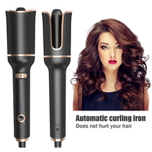 Load image into Gallery viewer, Black Automatic Spiral Electric Curling Iron Negative Ion