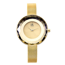 Load image into Gallery viewer, Lady's Special Pattern Glass Simple Mesh Belt Quartz Watch