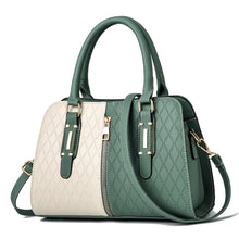 Load image into Gallery viewer, Fashion Leather Color Contrast Lady's Messenger Bag