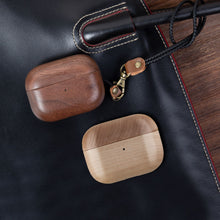 Load image into Gallery viewer, Back Cover Solid Wood Bluetooth Earphone Case