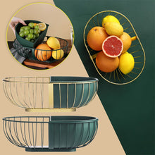 Load image into Gallery viewer, Metal Hollowed Out Fruit Vegetable Snack Tray Bowl Basket
