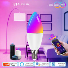 Load image into Gallery viewer, Smart WifI Led Lamp E14 RGB CW WW Led Bulb Dimmable