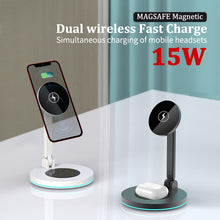 Load image into Gallery viewer, Compatible with Apple 2 In 1 Magnetic Wireless Charger Stand